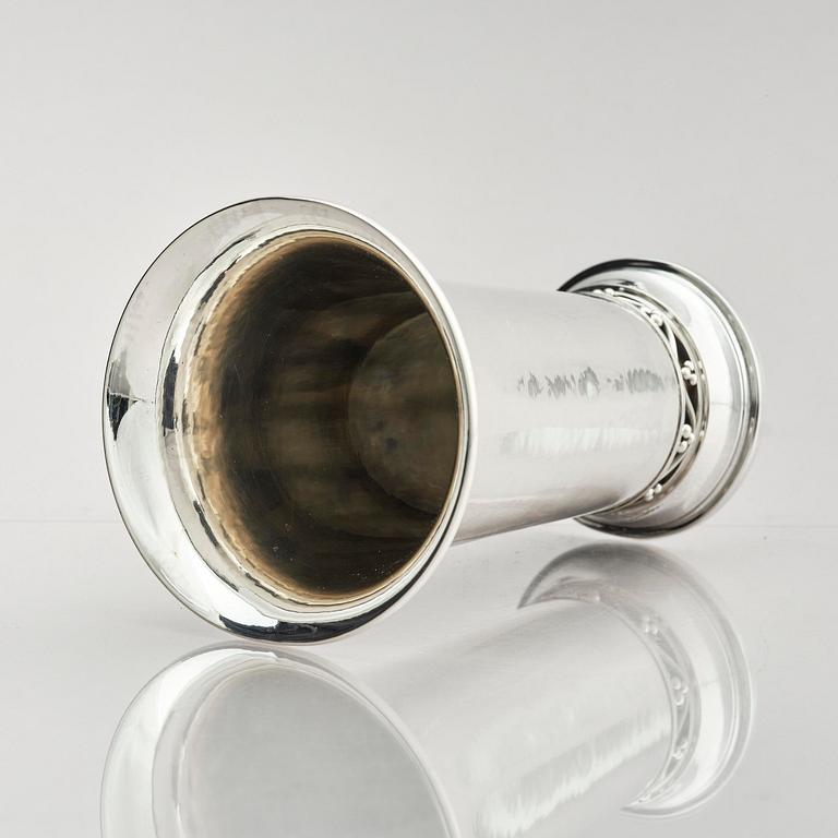 Georg Jensen, a sterling silver vase, design Harald Nielsen, model no 469A, Copenhagen, Denmark 1933-1944.