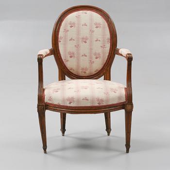 KARMSTOL, Louis XVI-stil, 1700/1800-tal.