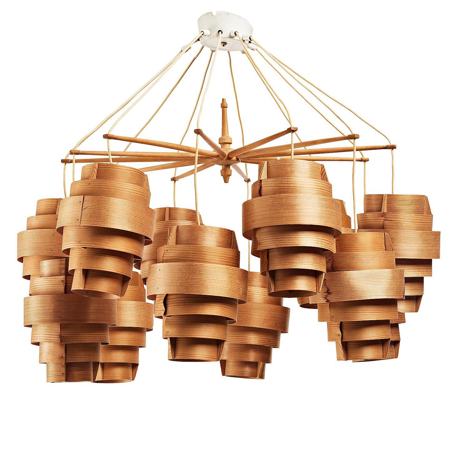 HANS-AGNE JAKOBSSON, a 'Festivus' chandelier, model 'T478/A', for AB Ellysett, Markaryd, Sweden 1960's.