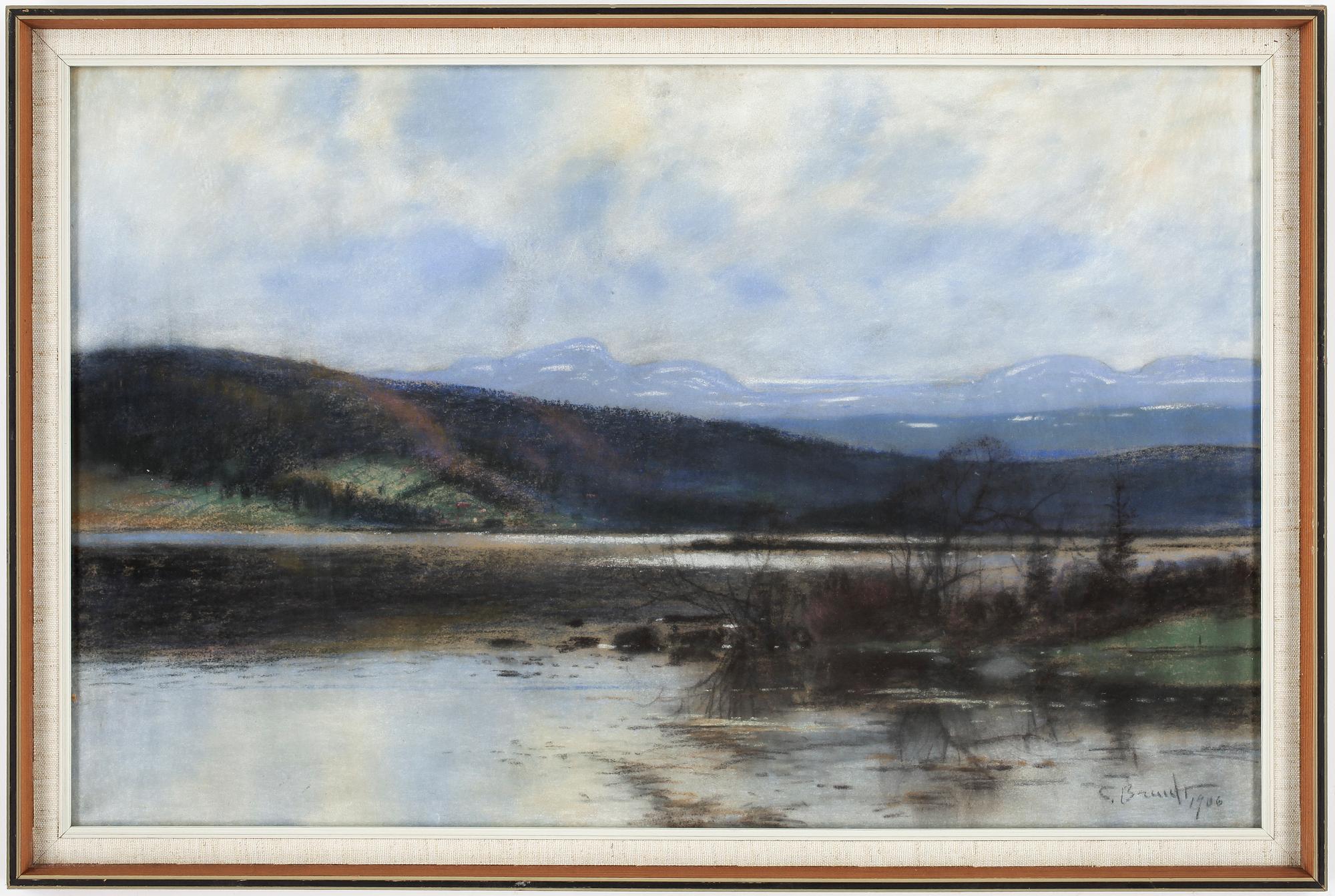 CARL BRANDT, pastell, signerad och daterad 1906.