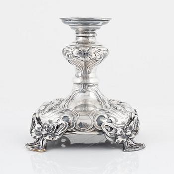 An Austro-Hungarian Art Nouveau Silver Candlestick, Vienna circa 1900.