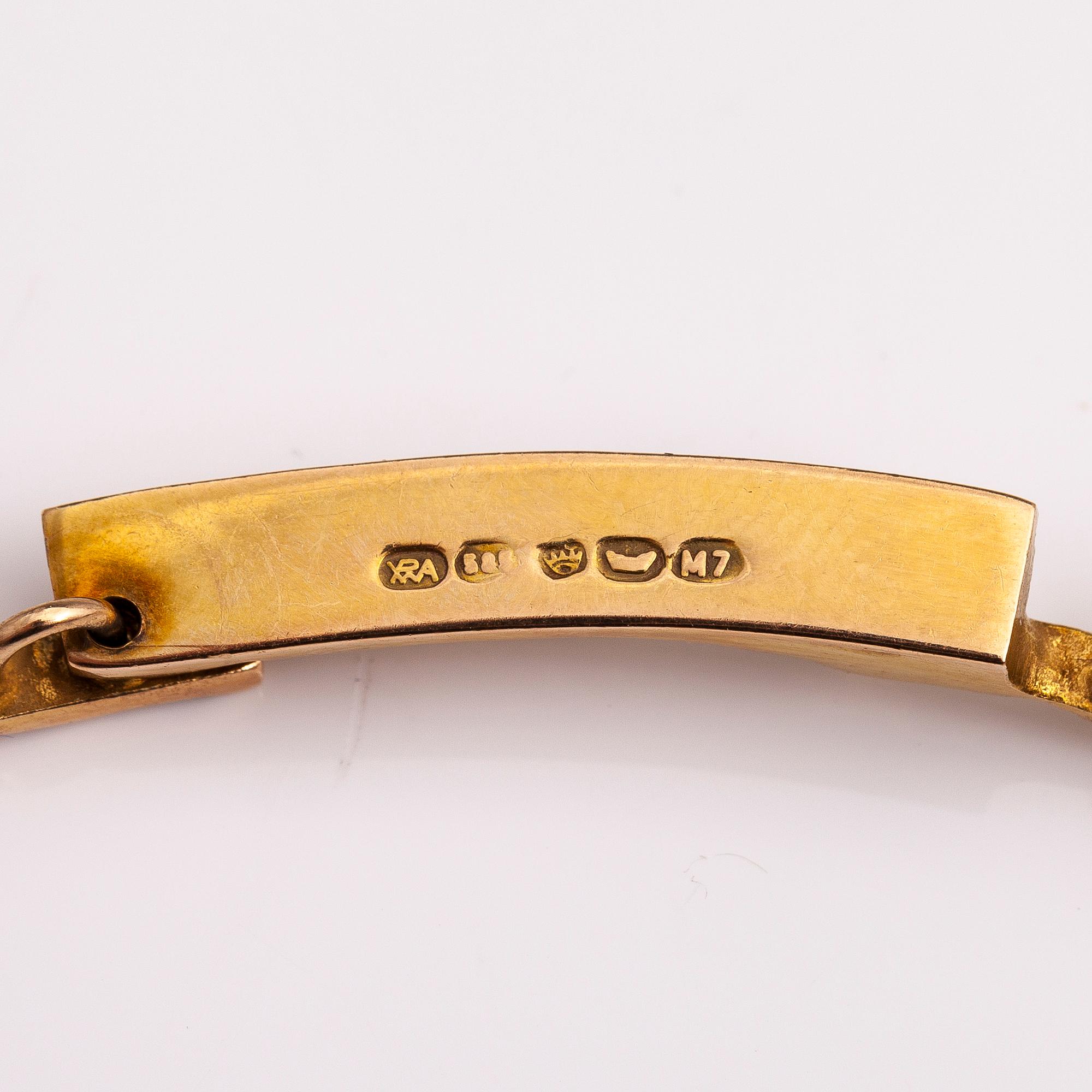 BJÖRN WECKSTRÖM, HALSBAND "Tundra", 14K guld, Lapponia 1965.