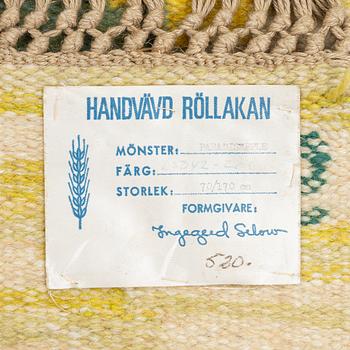 Ingegerd Silow, Wall hanging, röllakan, “Paradisäpple”, signed IS, approximately 170 x 70 cm.