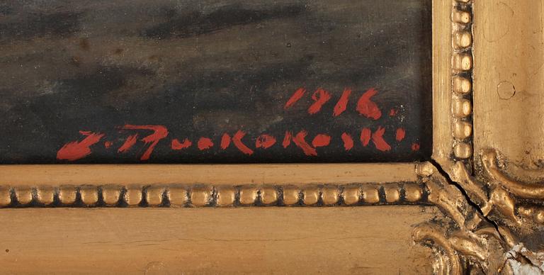 JALMARI RUOKOKOSKI, olja på duk, sign o dat 1916.