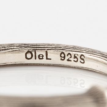 Ole Lynggaard, rings, 2 pcs, silver. With cabochon-cut grey moonstone.