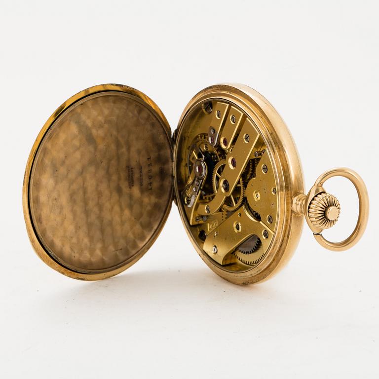 Pocket watch, JCB, hunter, 51 mm.