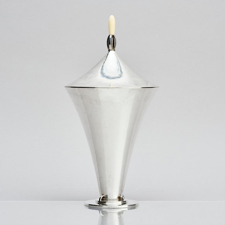 Wiwen Nilsson, a silver beaker with lid, Lund, Sweden 1927.