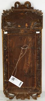 A late Gustavian gilt mirror, early 19th century,