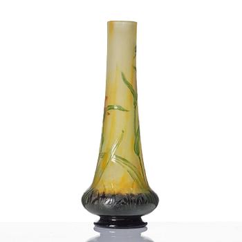 Daum Frères, an Art Nouveau cameo glass vase, Nancy, France.