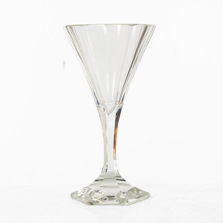 Leo Moser, glasservis, 18 delar, "Thomas", Moser, Tjeckien, modellen formgiven 1929.