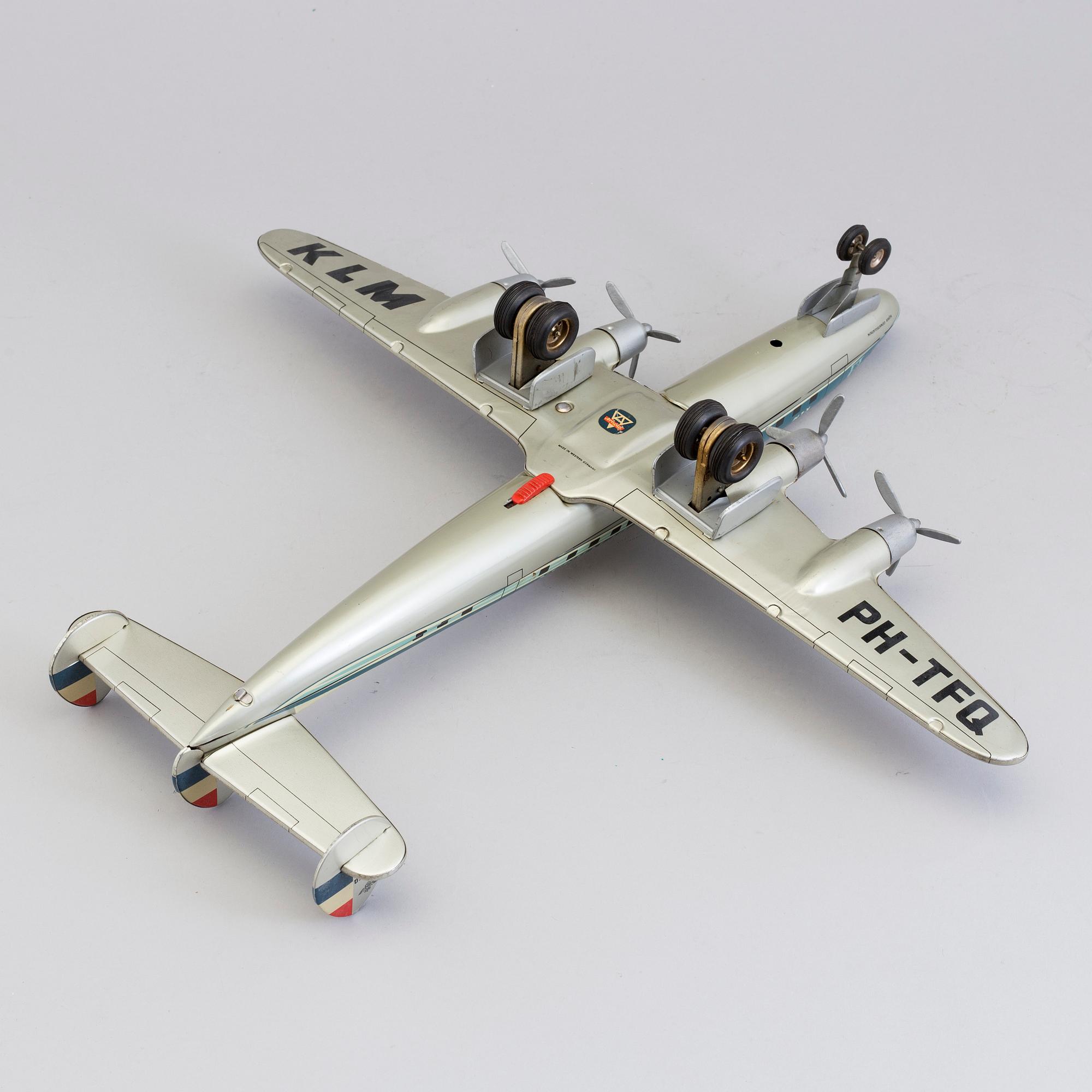 a metal model airplane "DE VLIEGENDE HOLLANDER", 1960s / 70-tal.