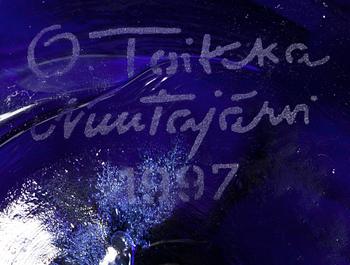 FIGURIN, glas, signerad O. Toikka, Nuutajärvi 1997, 25 års jubileums utgåva.