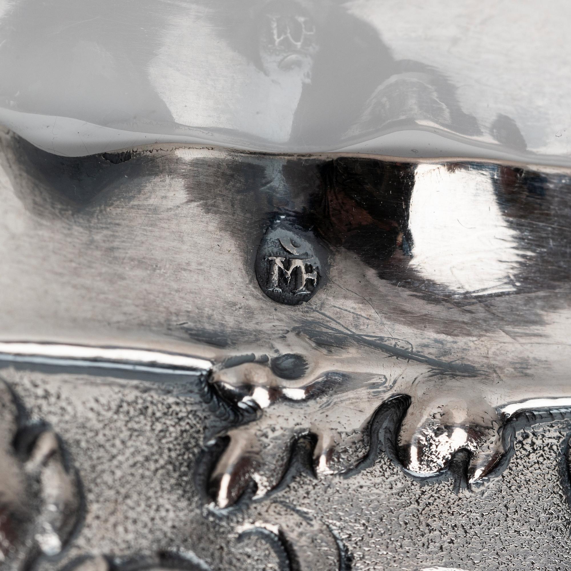 A Baltic early 18th century silver dish, mark of Christoffer I. Mansfeld, Reval (1682-1710).