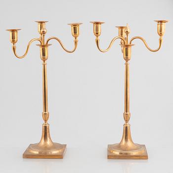 A pair of candelabra 20th century.