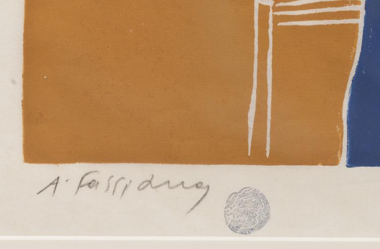 ALEXANDRE FASSIANOS, färglitografi, signerad och numrerad 46/80.