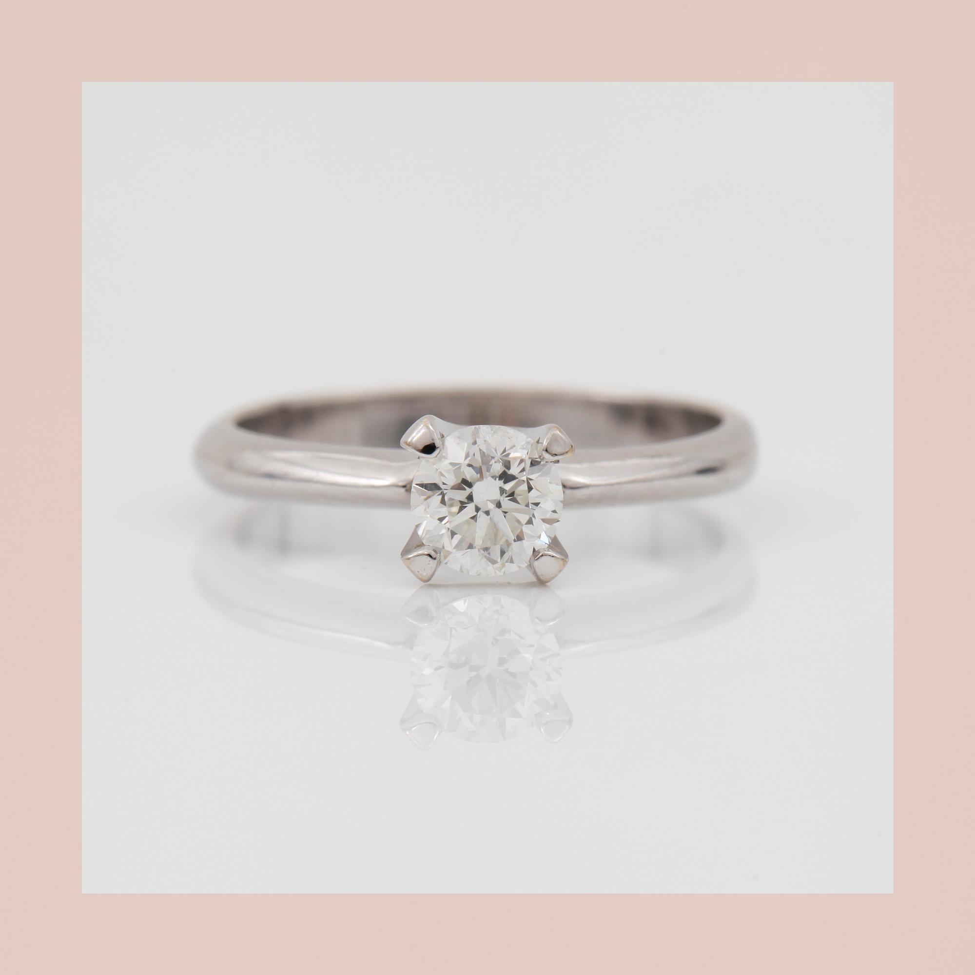 RING, med briljantslipad diamant 0.60 ct, G/SI.