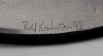 FAT, 2 st, glas, signerade Rolf Karlsson?, daterad -92.