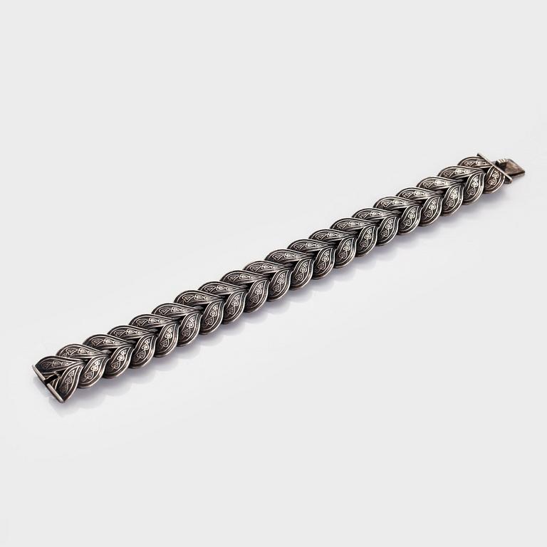 Bracelet, silver, A. Tillander, Helsinki 1940.