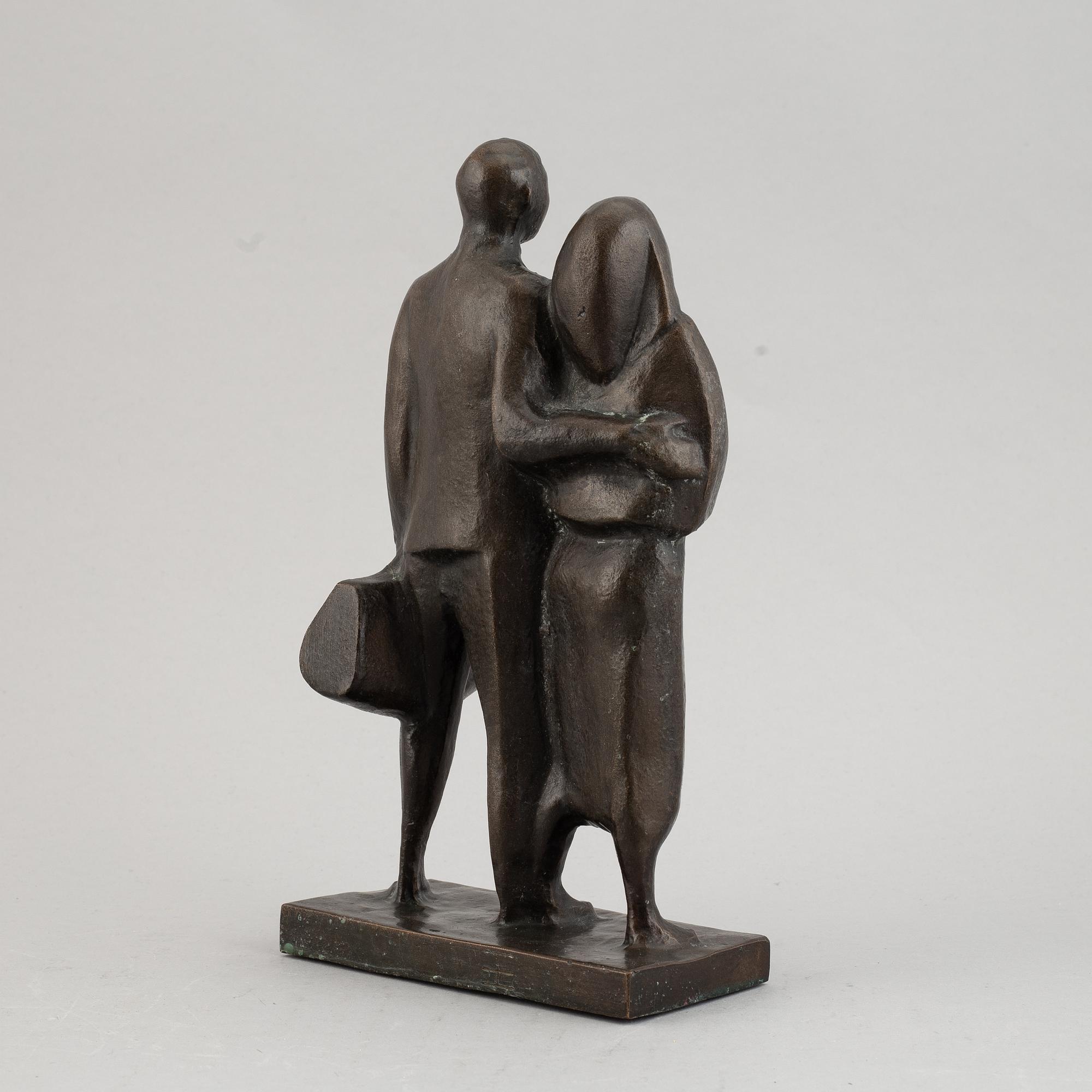 Eric Elfwén, a bronze skulpture, signed EE.