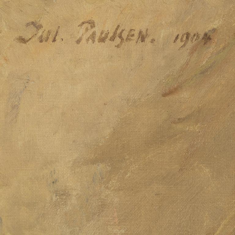 Julius Paulsen, oil on canvas, signed and dated 1904.