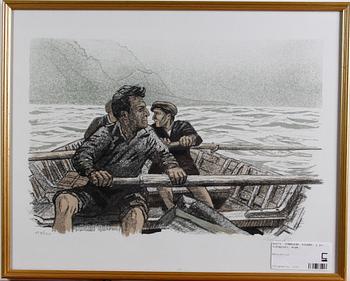 SVENSSON, ROLAND, 2 st, litografi, sign.