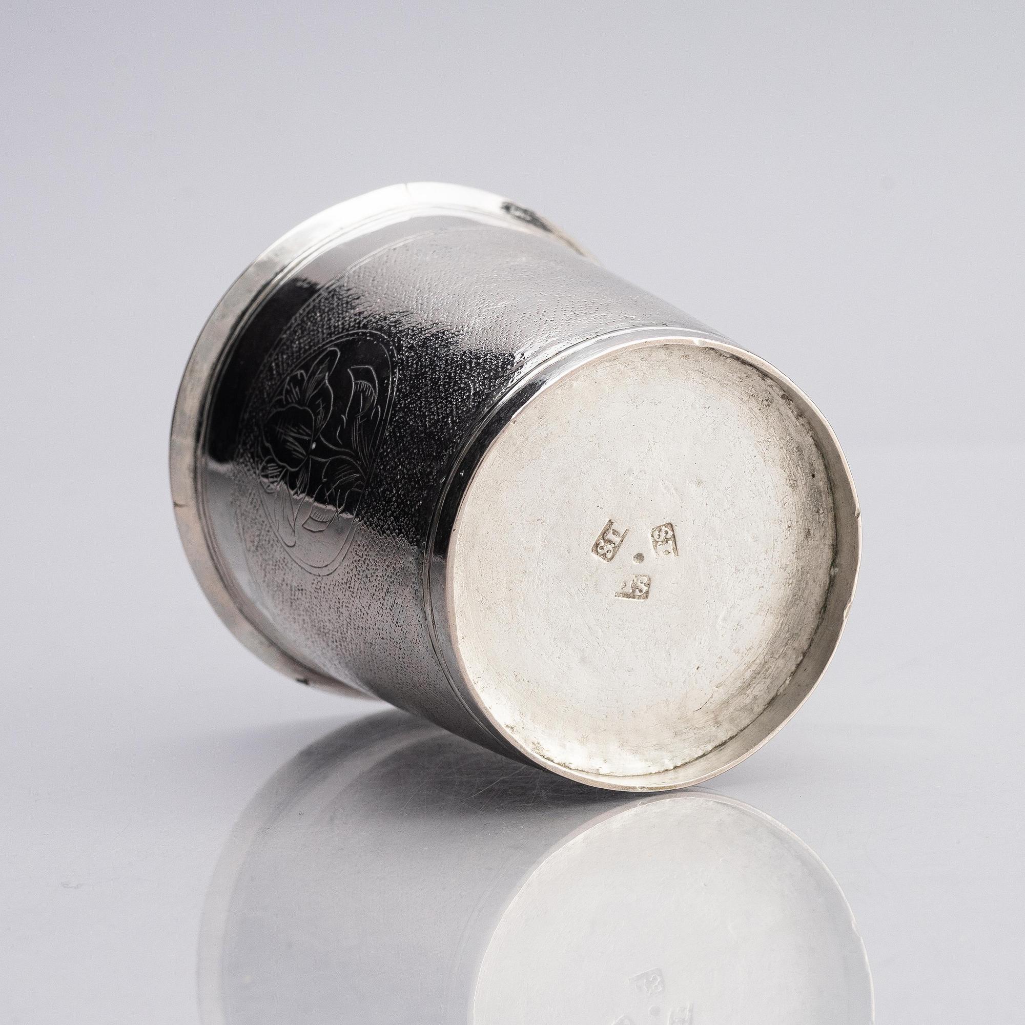 A Danish silver beaker, probably Joen Joensen, Denmark 1725-1730.