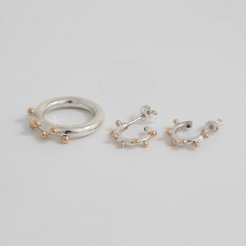 MICHAEL PERSSON CARLING, MPC jewellery, Göteborg, 2004 & 2008, ring samt örhängen.