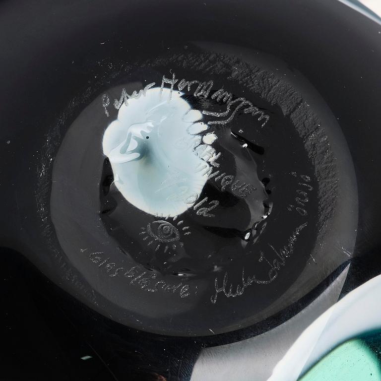 Peter Hermansson, a graal glass vase, blown by Micke Johansson, Örsjö, 2012.