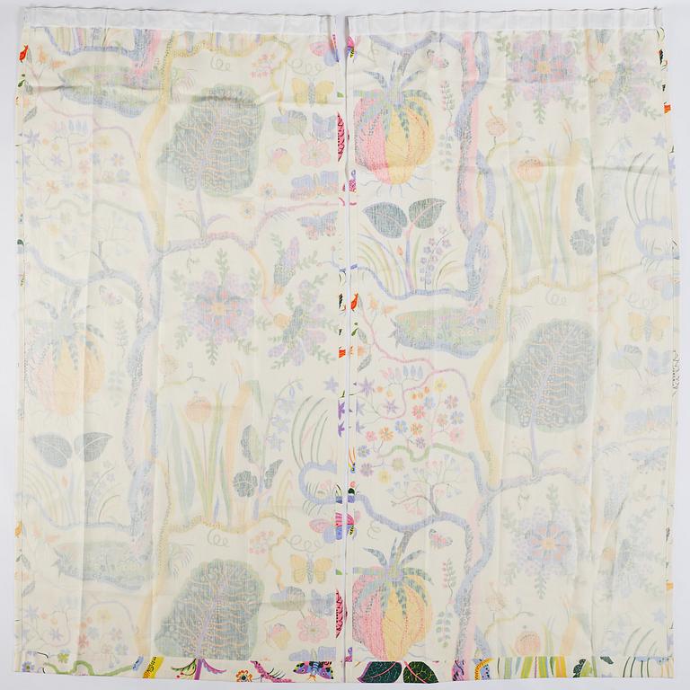 Josef Frank, gardiner, ett par, "Hawaii", Firma Svenskt Tenn.