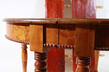 MATBORD, sk månbord, senempire, 1800-tal.