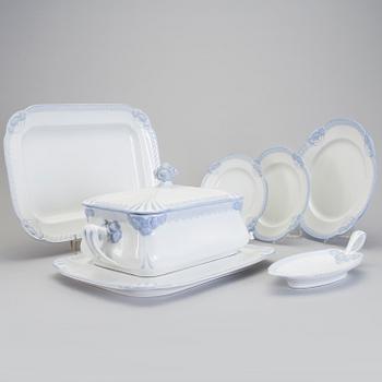 A dinner service of 67 pieces, bone china, Alf Wallander, Rörstrand, early 20th century.