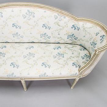 A Gustavian sofa, early 19th century.
