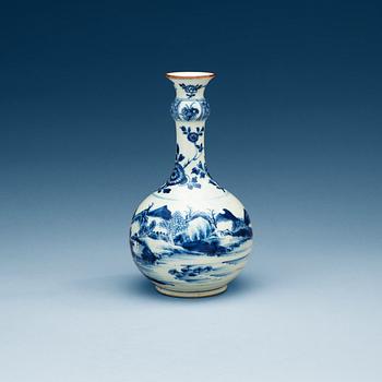 1599. A blue and white vase, Qing dynasty, Qianlong (1736-95).