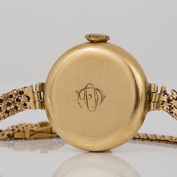 ARMBANDSUR, Movado, 'Chronometre', troligen 1900-talets första hälft, 18K guld.