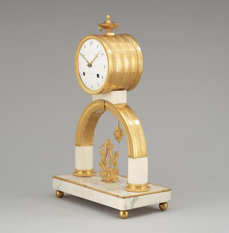A late Gustavian mantel clock by P. H. Beurling.