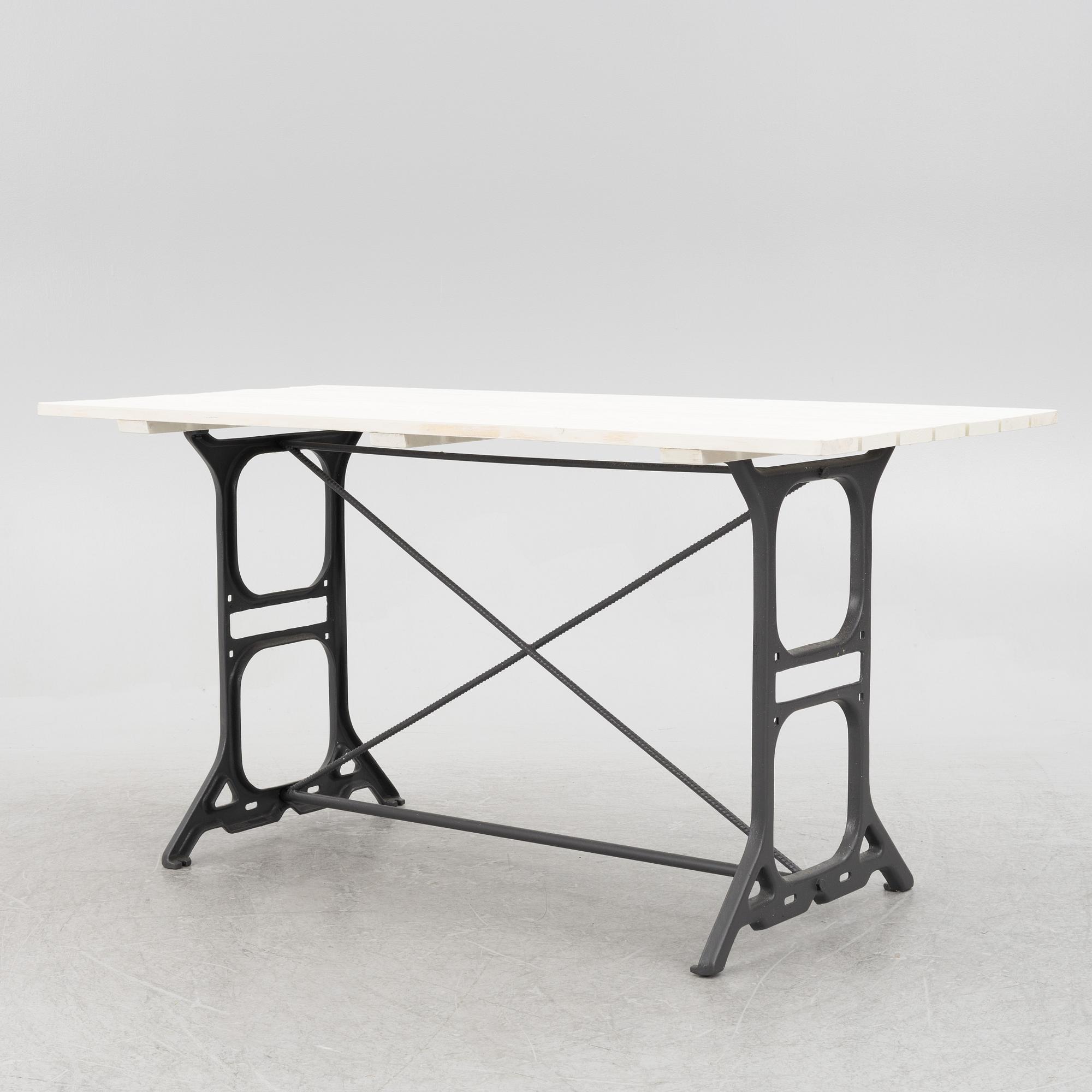 A contemporary garden table.