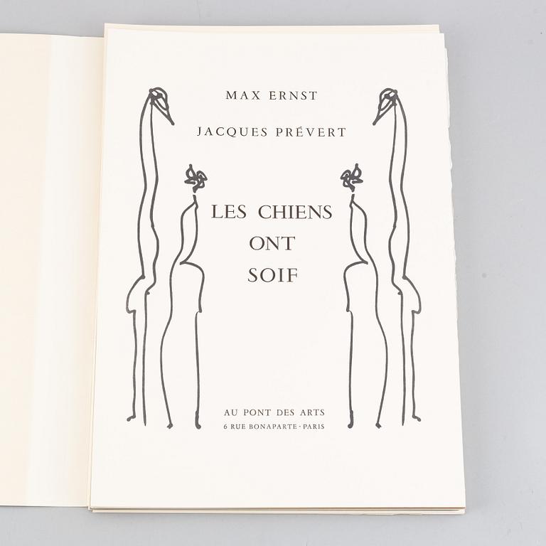 Max Ernst, bok med 2 färgetsningar signerade med blyerts. Samt 26 offsetlitografier.
