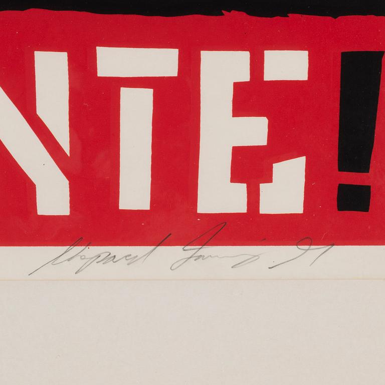 SHEPARD "OBEY" FAIREY, serigrafi, signerad och daterad -97, numrerad 52/100 med blyerts.