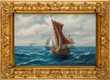William Delmar, olja på duk, signerad,