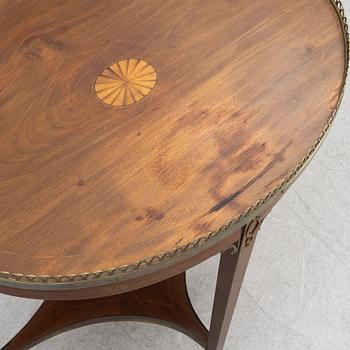 Salon table, Gustavian style, Gustaf L Sahlholm, Stockholm, 1924.