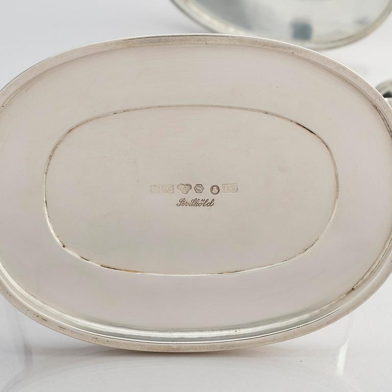 Carl Fredrik Carlman, a pair of silver candlesticks, design by Per Sköld, Stockholm, Sweden 1945.