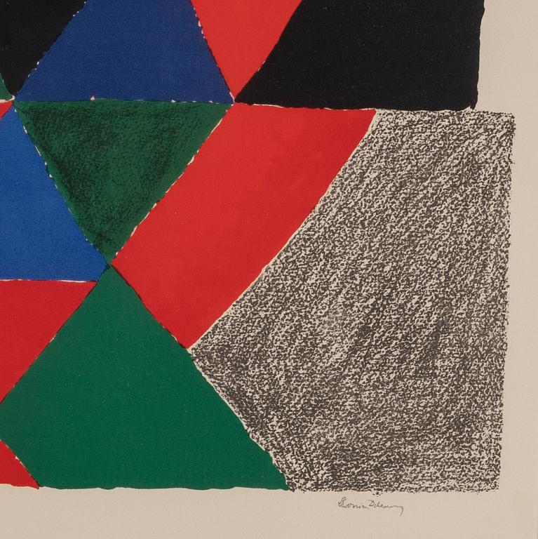 SONIA DELAUNAY, lithograph in colours, signed 10/125.