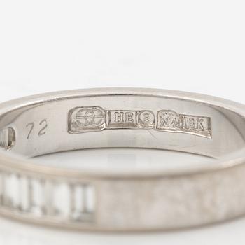 Ring 18K white gold with baguette-cut diamonds, Engelbert.