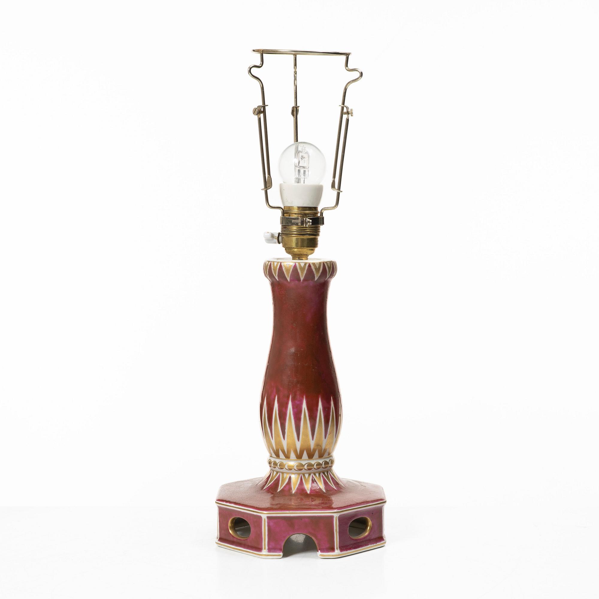 Wilhelm Kåge, bordslampa, Gustavsberg, 1928.