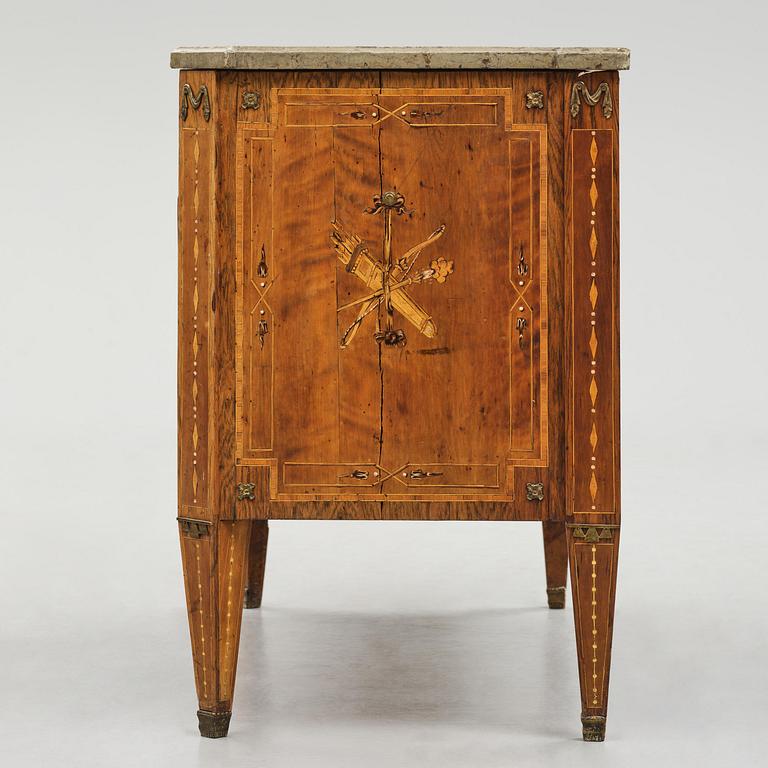 A Gustavian marquetry commode by N. P. Stenström (master in Stockholm 1782-90).