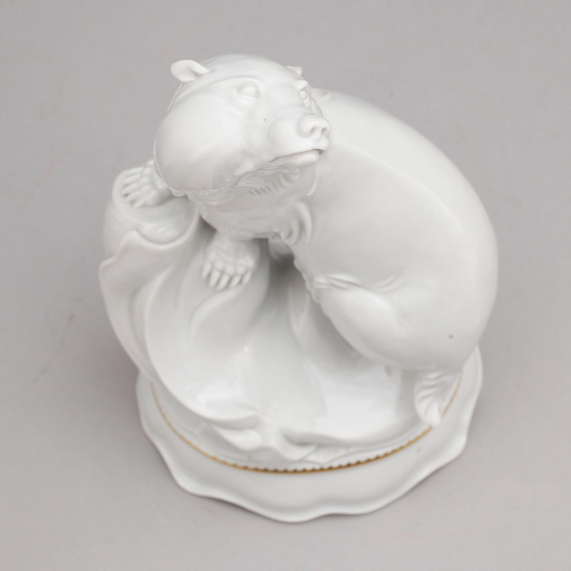FIGURIN, blanc de chine, Meissen, 1900-tal.