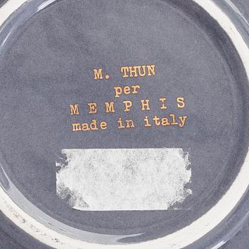 Matteo Thun, a Memphis 'Nefertiti' tea set, Bitossi, Montelupo Fiorentino, Italy 1980s.