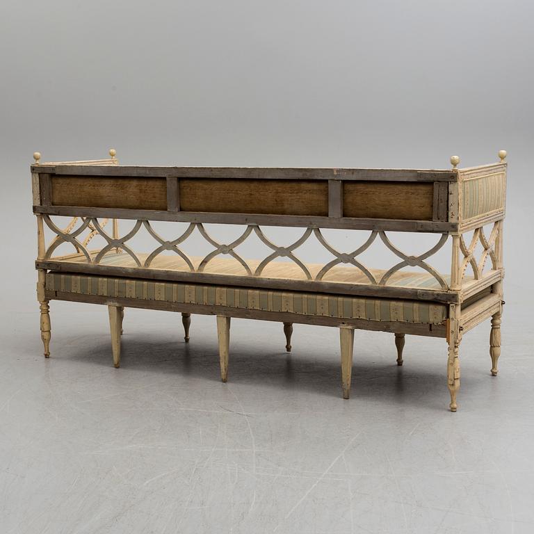 a late Gustavian sofa, early 18th century.