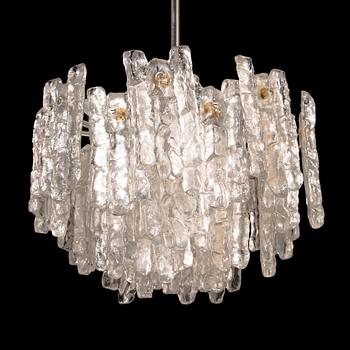 A 1960s "Ice block chandelier" by J.T Design, Kalmar, Austria.