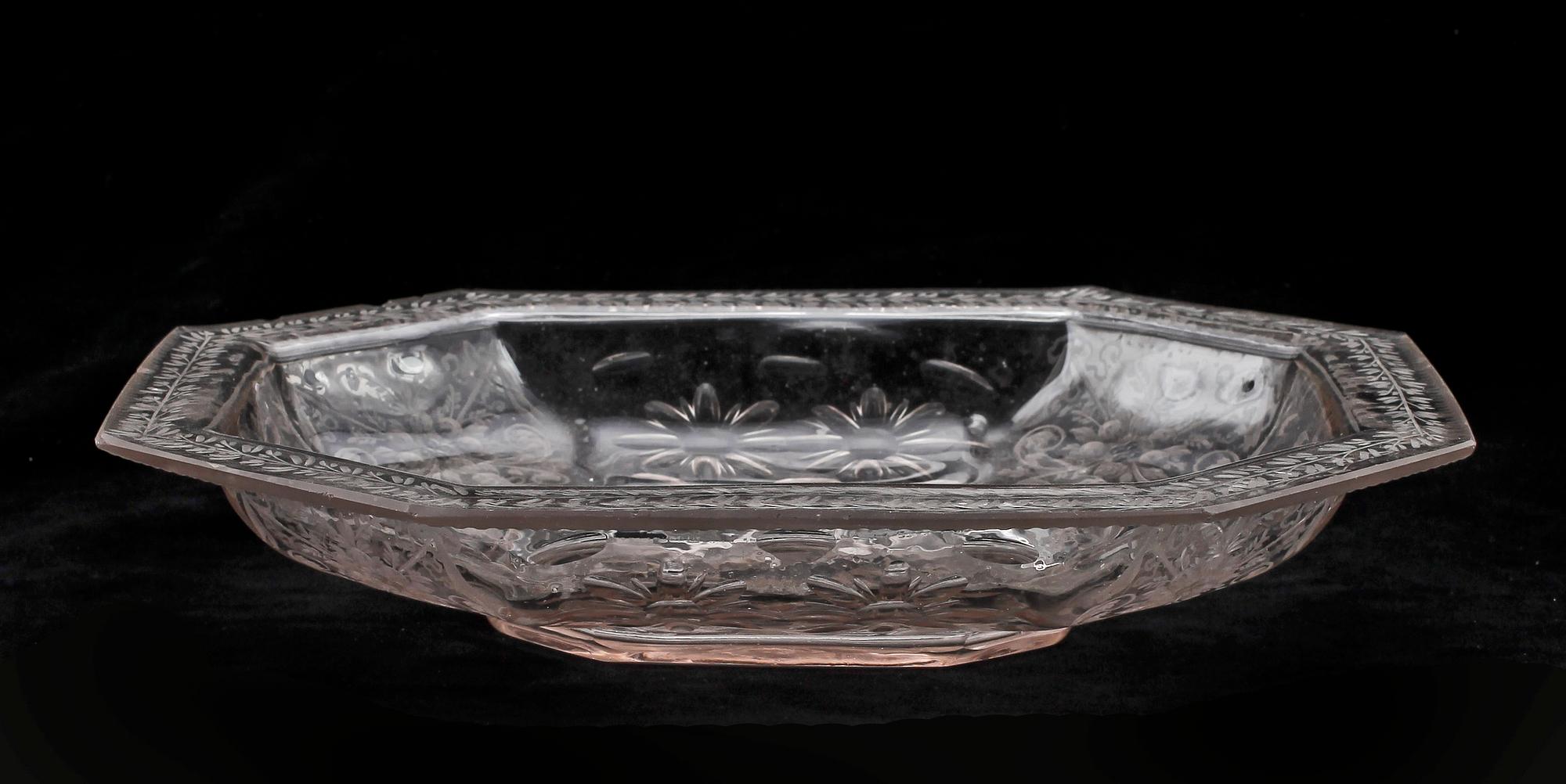 SKÅLFAT, glas, 1700-tal.